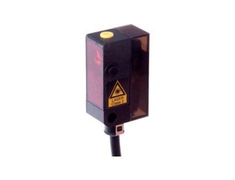 Czujnik laserowy odbiciowy 27x16x12mm Sn: 22-130mm 11-30V DC PNP NC/NO kabel 2m IP67 PT140400
