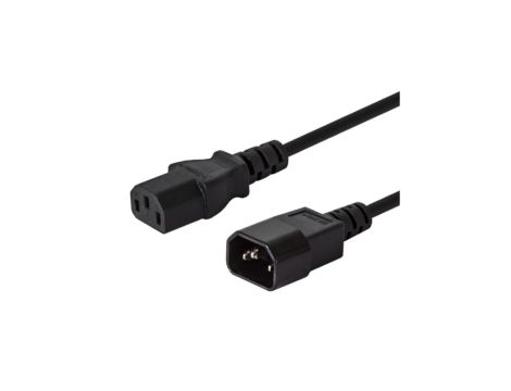 Kabel SAVIO CL-99 (C14 / IEC C14 / IEC 320 C14 M - C13 F 1,2m kolor czarny)