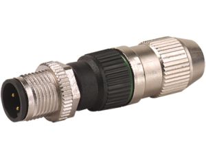 Wtyczka M12 męska prosta 4-polowa 0.25-0.5mm2 zaciski nożowe 7000-12481-0000000