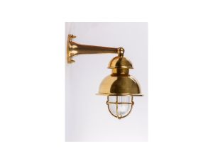 KINKIET mosiężny 53, E27, 40W, klosz przeźroczysty-szkło, IP64, siatka mosiężna A53