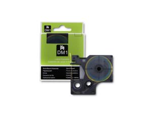 Qoltec Rurka termokurczliwa do drukarek DYMO D1/DM1 9mm*1.5m Żółta Czarny nadruk