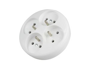 Rozgałęźnik wtyczkowy 4x 2P+Z okrągły