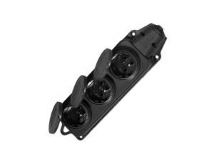 Elektryczna listwa 3 gniazda gumowa IP44 16a