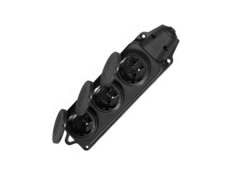 Elektryczna listwa 3 gniazda gumowa IP44 16a