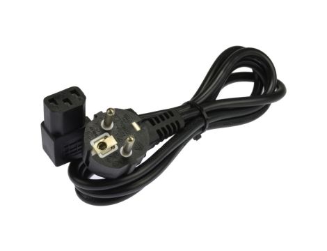 Kabel zasilający 230V 10A kątowy IEC320 C13 1,5m