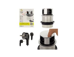 Gniazdo meblowe 4x2P+Z okrągłe 1,4m TETRA BOX