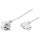 Kabel zasilający 230V 10A IEC320 C13 kąt 1,5m biał