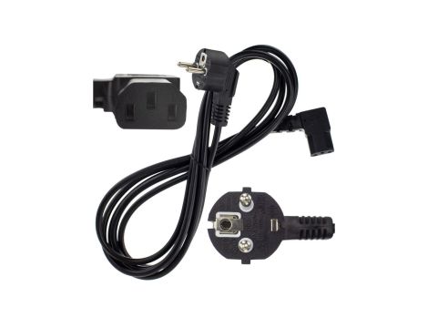 Kabel zasilający 230V 10A kątowy IEC320 C13 1,8m