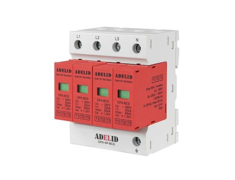 Ogranicznik przepięć T1+T2+T3 4P 1,2kV 8kA OPX-4P-B+C+D