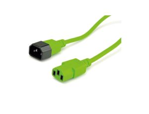 Przedłużacz zasilający 230V IEC320 C14/ C13 3m zielony