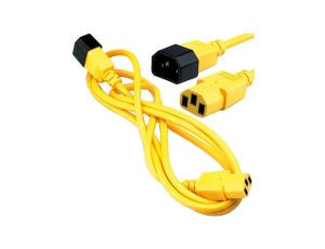 Przedłużacz zasilający 230V IEC320 C14/ C13 3m żółty