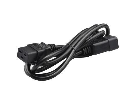 Przedłużacz 230V IEC320 16A C20/ C19 2m czarny