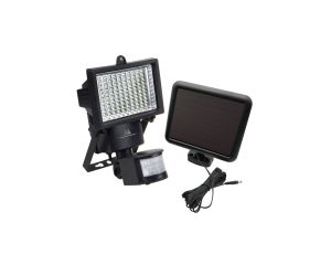 Solarny naświetlacz LED z czujnikiem ruchu Maclean Energy IP44, 6W, 360lm, 6000K zimna biała, akumulator Li-ion 2400 mAh, 5,5V D