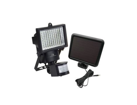 Solarny naświetlacz LED z czujnikiem ruchu Maclean Energy IP44, 6W, 360lm, 6000K zimna biała, akumulator Li-ion 2400 mAh, 5,5V D