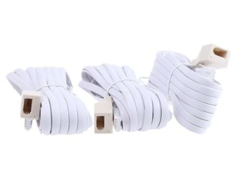 Przedłużacz kabla telefonicznego, dł. 5m, Wtyk 6-stykowy / Złącze jack 6-stykowe, RS PRO 667-3171 /3szt./