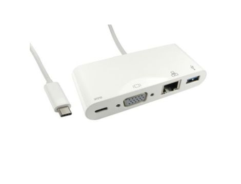 Adapter, do wyświetlaczy: 1, USB C, USB 3.1, VGA