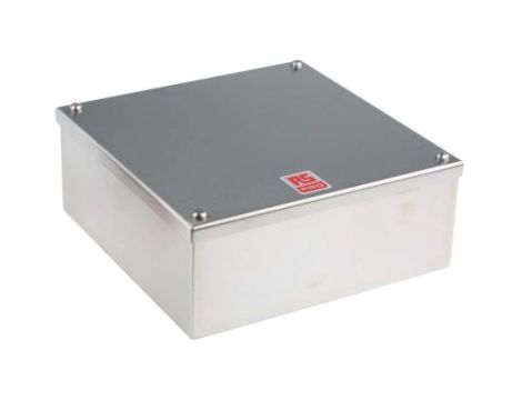 Obudowa do adaptacji, Stal nierdzewna 304 Satynowy 0 Knockouts 220mm x 220 mm x 85mm RS PRO