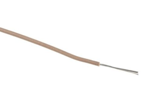 Przewód jednożyłowy linkowy, Przewód instalacyjny, 0,08 mm, 7/0,12 mm, 28 AWG, MPPE, 600 V, Brązowy, dł. 100m, RS PRO