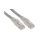 Kabel kategorii 6, Szary, Wtyk RJ45/męski RJ45dł.: 500mm, mat. koszulki: PVC