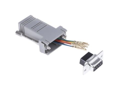 Przejściówka RJ45 żeńskie na D-sub, 9-pinowe żeńskie, RS PRO
