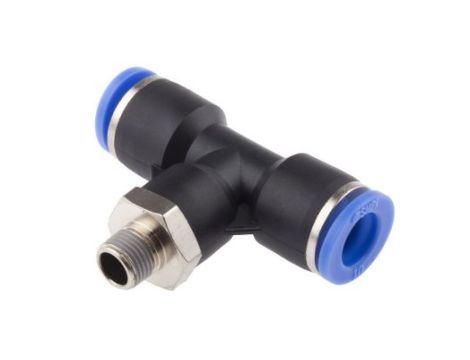 Adapter gwintowany teowy typu gwint – rura, 10 barów