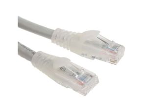 Kabel kategorii 6, Szary, Wtyk RJ45/męski RJ45dł.: 1m, mat. koszulki: PVC
