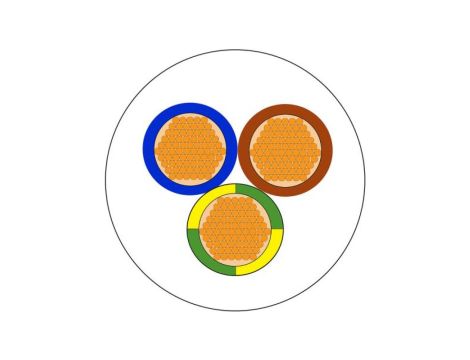 Przewód zasilający H03VV-F 3x0,75 300 V 100m