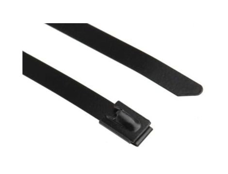 Opaska kablowa 520mm 7,9 mm Stal nierdzewna z powłoką poliestrową 100 sztuk RS PRO