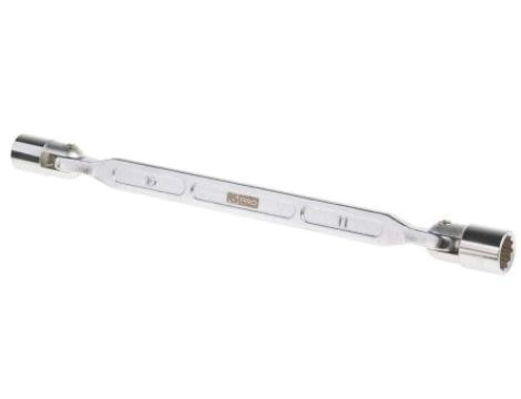 Klucz nasadowy, 10 mm, 11 mm, Stal chromowo-wanadowa, RS PRO