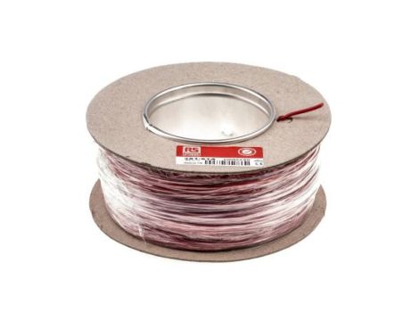 Przewód jednożyłowy linkowy, 2491X, 0,5 mm, 16/0,2 mm, 20 AWG, PVC, 500 V, Czerwony, dł. 100m, RS PRO