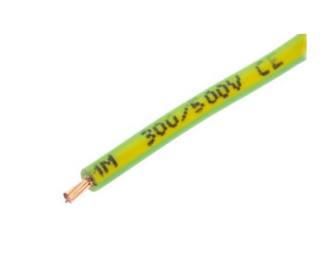 Przewód jednożyłowy linkowy, 2491B, 1 mm, 32/0,2 mm, 17 AWG, Bezhalogenowe, 500 V, Zielony/Żółty, dł. 100m, RS PRO