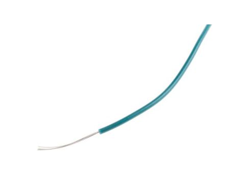 Przewód jednożyłowy linkowy, Przewód instalacyjny, 0,08 mm, 7/0,12 mm, 28 AWG, PVC, 300 V, Zielony, dł. 100m, RS PRO