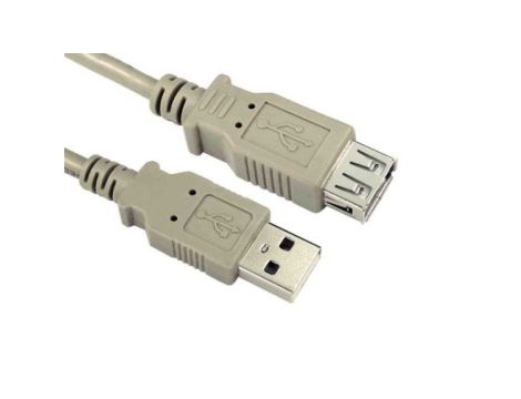 Przedłużacz USB, dł. 2m, kolor: Beżowy