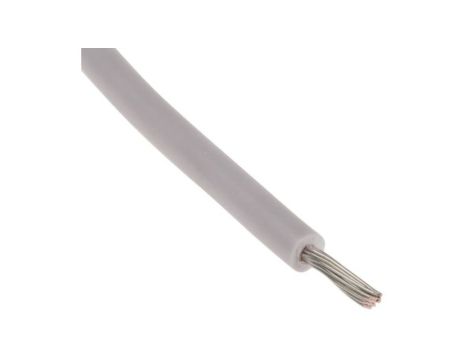 Przewód o podwyższonej odporności PVC Biały, 100m 0,6 mm 19/0,2 mm, 750 V, -40 → +105C, Ø 2.5mm, RS PRO