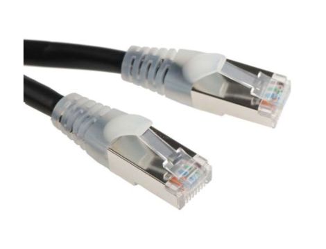 Kabel kat. 5e F/UTP Czarny 1m