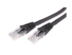 Kabel kat. 5e U/UTP Czarny 1m