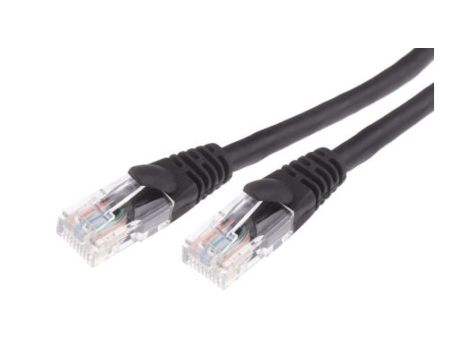 Kabel kat. 5e U/UTP Czarny 1m