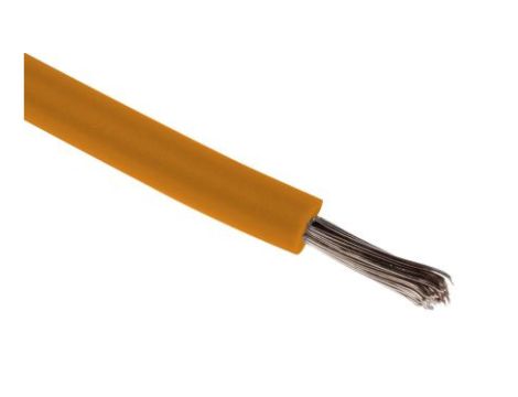 Przewód jednożyłowy linkowy, Przewód instalacyjny, 0,33 mm, 17/0,16 mm, 22 AWG, XLPE, 300 V, Pomarańczowy, dł. 100m,