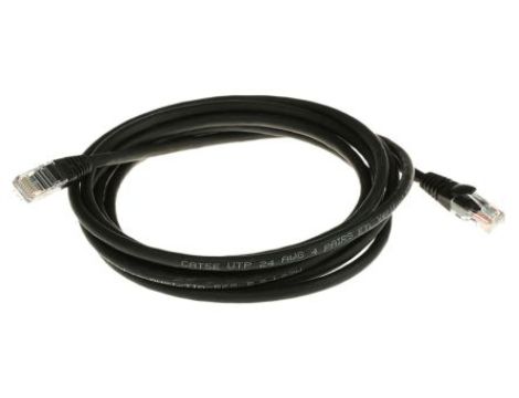 Kabel kat. 5e U/UTP Czarny 3m