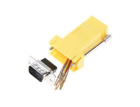 Adapter do złączy RJ, 9-stykowe D-sub męskie, RJ45 żeńskie