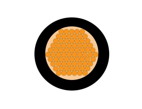 Przewód jednożyłowy linkowy, 25 mm, 234/0,35 mm, 3 AWG, PVC, 750 V, Czarny, dł. 100m, RS PRO