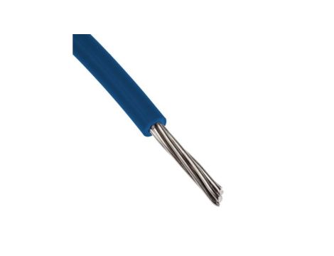 Przewód jednożyłowy linkowy, Przewód instalacyjny, 0,13 mm, 7/0,16 mm, 26 AWG, MPPE, 600 V, Niebieski, dł. 100m, RS PRO