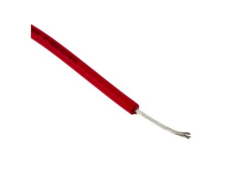 Przewód jednożyłowy linkowy, Przewód do urządzeń, 0,26 mm, 3/0,07 mm, 23 AWG, PVC, 250 V, Czerwony, dł. 100m, RS PRO
