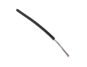 Przewód jednożyłowy linkowy, Przewód instalacyjny, 0,13 mm, 7/0,16 mm, 26 AWG, XLPVC, 150 V, Czarny, dł. 100m, RS PRO