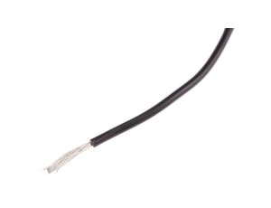 Przewód o podwyższonej odporności PVC Czarny, 250m 0,22 mm 7/0,2 mm, 250 V, -40 → +105C, Ø 1.2mm, RS PRO