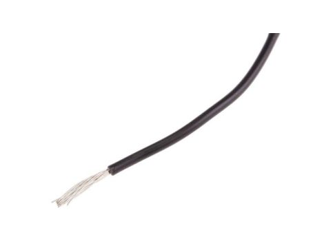 Przewód o podwyższonej odporności PVC Czarny, 250m 0,22 mm 7/0,2 mm, 250 V, -40 → +105C, Ø 1.2mm, RS PRO