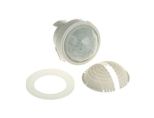 Detektor ruchu PIR o wysokiej czułości, 230 V AC, zasięg 40 m, montaż Sufit, Ø 88mm, Certyfikat CE, EMC-2004/108/WE,