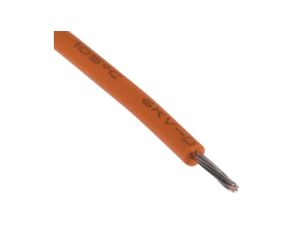 Przewód jednożyłowy linkowy, UL 3239, 0,2 mm, 11/0,16 mm, 24 AWG, XLPE, 6 kV DC, Pomarańczowy, dł. 100m, RS PRO