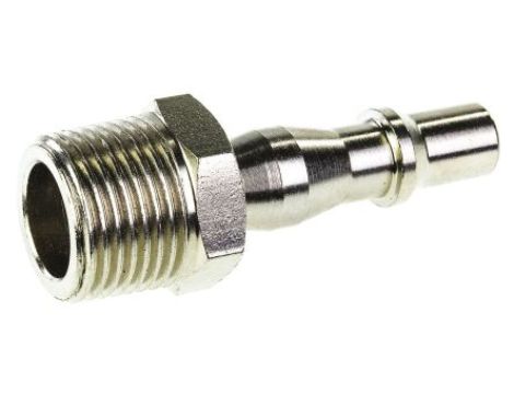 Szybkozłączka pneumatyczna, materiał Mosiądz, złącze R 3/8 męskie, RS PRO PLC 60, Rectus 19