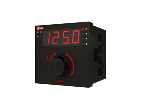 Regulator temperatury PID panelowy 2-wyjściowy, Uz 230 V AC, 0→ 50 C, -200→ +1700 C., 96 x 96mm